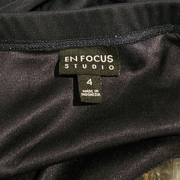 Enfocus Studio Navy Blue Sequin Accented Dress - Picture 6 of 7